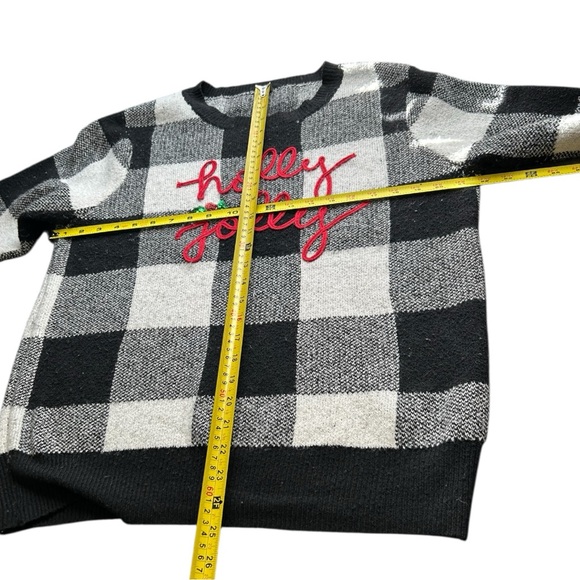 “Holly Jolly” Buffalo Plaid Holiday Sweater - Picture 5 of 6